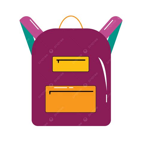 Imágenes Prediseñadas De Mochila Escolar Vector Png Dibujos Imágenes