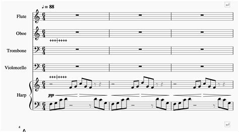 Harp Pedal Diagram Appearing On Various Parts Musescore