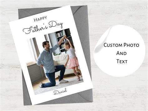 Personalized Father's Day Card, Photo Father's Day Card, Custom Photo ...