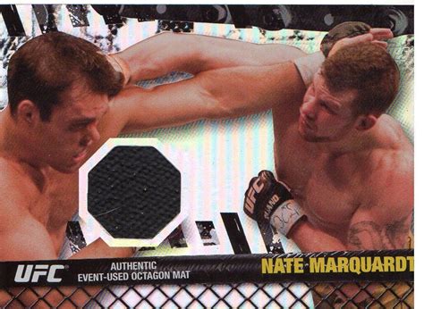 2010 Topps UFC Fight Mat Relics Black Card FMNM Nate Marquardt UFN 8