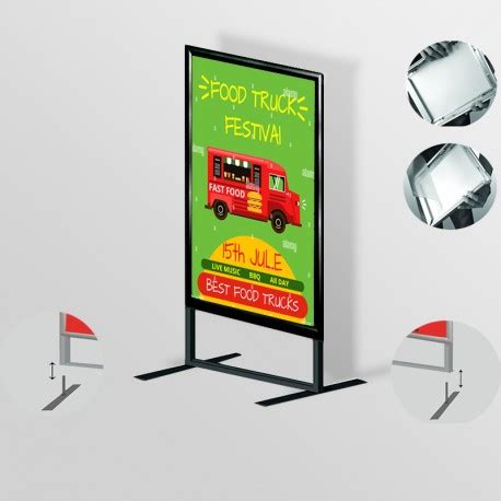 Double Sided Free Standing Information Stand floor standing sign ...