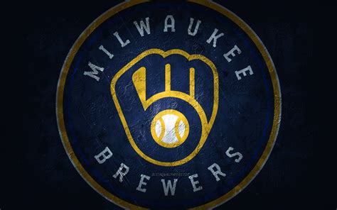 Download Wallpapers Milwaukee Brewers American Baseball Team Blue