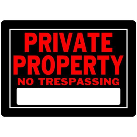 The Hillman Group 10 In X 14 In Aluminum Private Property Sign 840147 The Home Depot