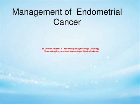 Ppt Management Of Endometrial Cancer Powerpoint Presentation Free Download Id2136259