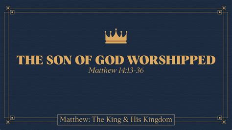 Ryan Kelly The Son Of God Worshipped Matthew 14 13 36 YouTube