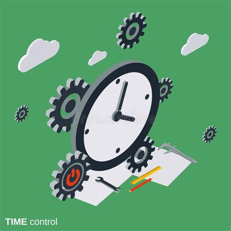 Time Control Time Management Vector Concept Stock Vector