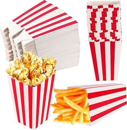 ZEONHEI 120 Stück Popcorn Tüten Popcorn Boxen Pappe Süßigkeiten