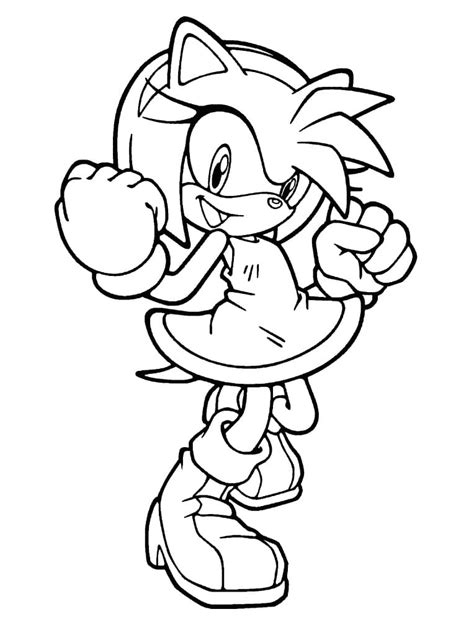 Amy Rose Coloring Page