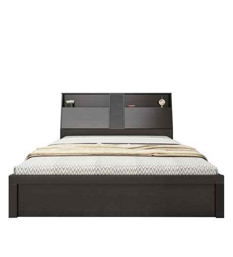 Buy Quadra King Size Bed In Wenge Finish With Box Storage By Crystal