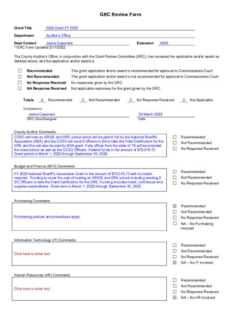 Fillable Online GRC Form Updated 2 17 2022 Fax Email Print PdfFiller