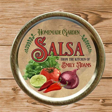 Salsa Labels Garden Salsa Labels Homemade Salsa Labels | Etsy