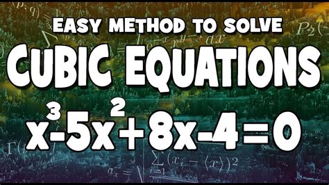 Easy Way To Solve Cubic Equations Simple Trick For Hit And Trial