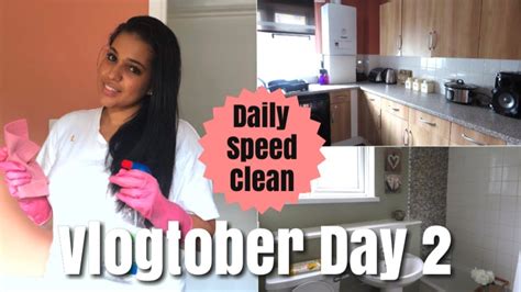 Daily Speed Cleaning Routine Vlogtober Day 2 YouTube