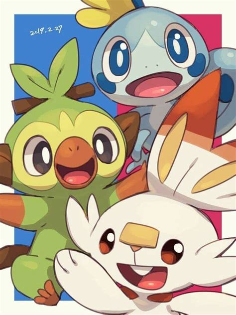 Scorbunny Sobble And Grookey Pokemon Sword And Pokemon Shield