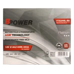 BPower Platinium AGM YTX24HL BS 12V 21Ah 350A Y50 N18L A Y50 N18L A