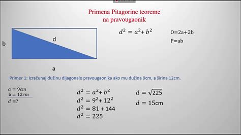 Primena Pitagorine Teoreme Na Pravougaonik Mathhelper Youtube