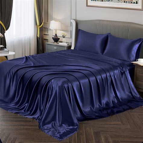 Vonty Satin Sheets King Size Silky Soft Satin Bed Sheets