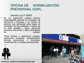 Importancia De La Afp Y Onp Ppt