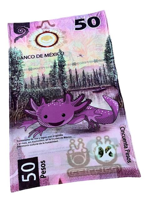 Frazada Ajolote Cobija Billete Tela Polar Suave X Cm Env O Gratis