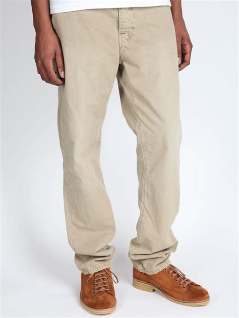 Nudie Jeans Mens Khaki Regular Chino In Khaki For Men Lyst