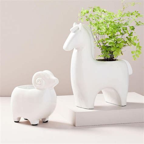 Ceramic Farm Animal Planters West Elm United Kingdom