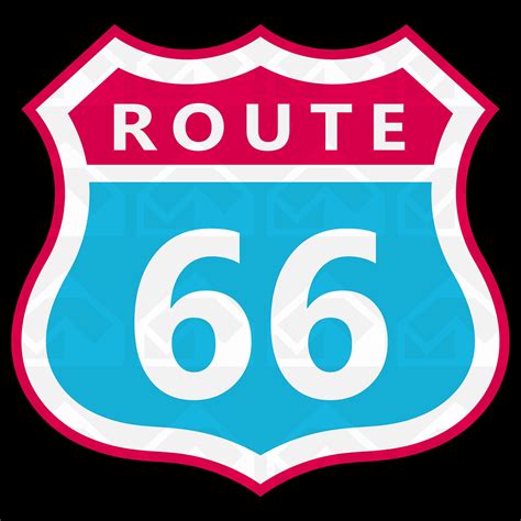 Route 66 Road Sign Svg Pdf Png Eps Route 66 Cut Files For Cricut And