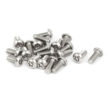 Uxcell M4x10mm 304 Stainless Steel Button Head Torx Tamper Resistant Screws 20pcs