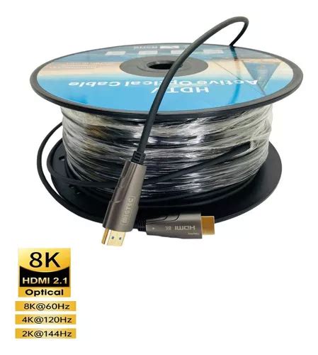 Cabo Hdmi 2 1 8k 60hz Arc Fibra Óptica 100 Metros Migtec Parcelamento