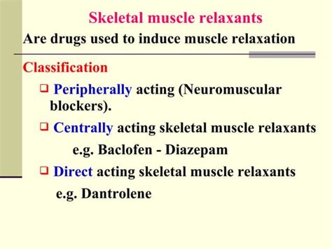 Muscle Relaxants Ppt