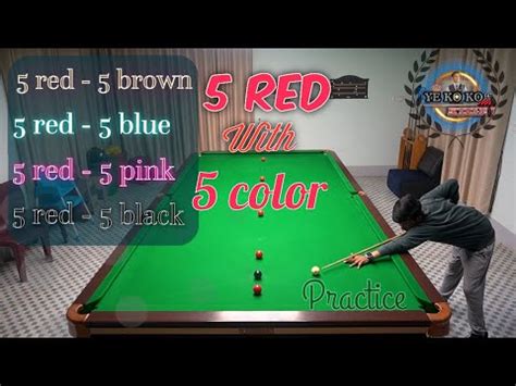 5 Reds 5 Colors Practice Snooker YouTube