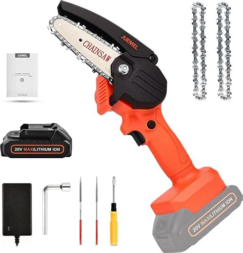 Amazon V Cordless Mini Chainsaw Juemel Inch Portable Handheld