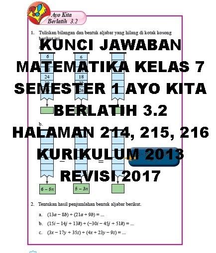 Kunci Jawaban Matematika Kelas Semester Ayo Kita Berlatih