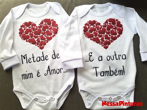 Body Gêmeos Amor no Elo7 excluido Nessa Pinturas 8687EA