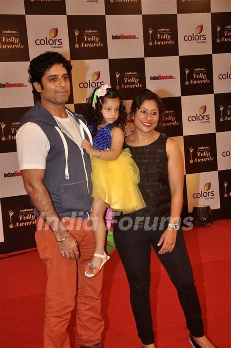 Shakti Anand and Sai Deodhar with their daughter at the Indian Telly ...