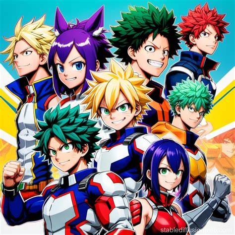 Main Characters in My Hero Academia | Stable Diffusion Online