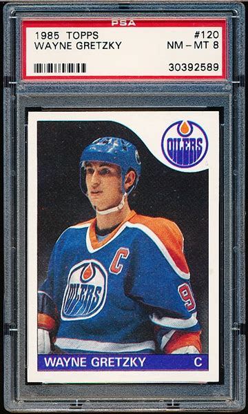 Lot Detail Topps Hockey Wayne Gretzky Psa Graded Near