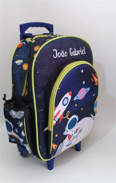 Kit Mochila Escolar Personalizada Astronauta Elo7