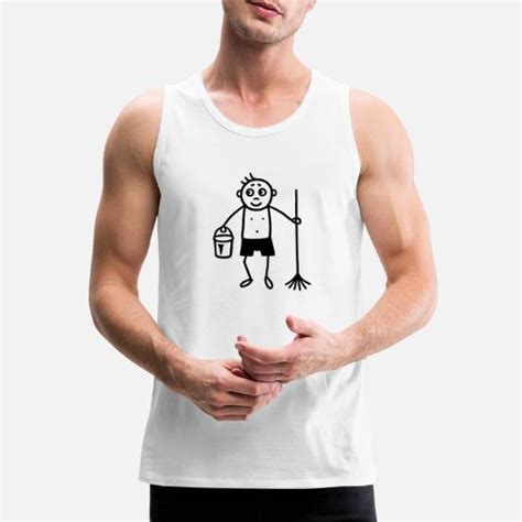 Nacktputzer nackt putzen Männer Premium Tanktop Spreadshirt