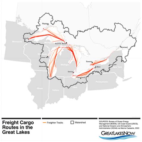 Mapping The Great Lakes Freighters Great Lakes Now