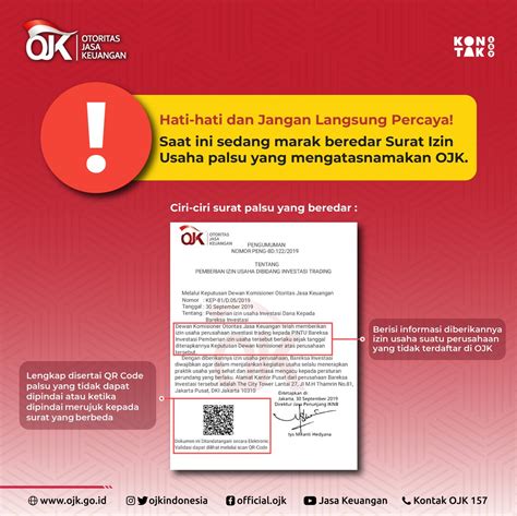 Ojk Indonesia On Twitter Waspadai Surat Izin Usaha Palsu