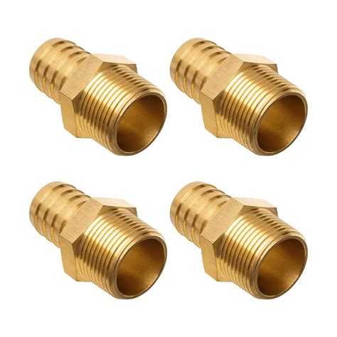 Juwo Brass Hose Barb Fitting Barb X Npt Male Pipe Adapter