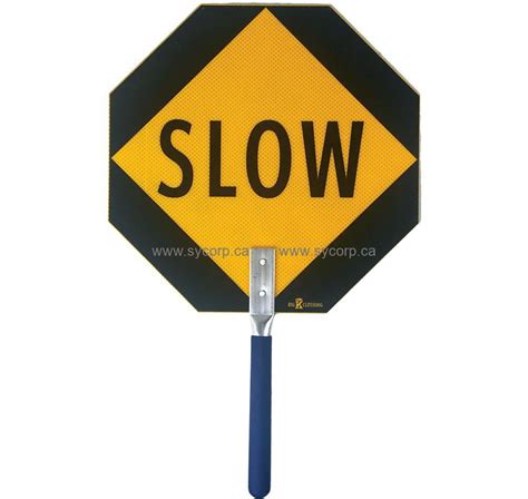 Diamond Grade Aluminum Stop Slow Paddle Sign