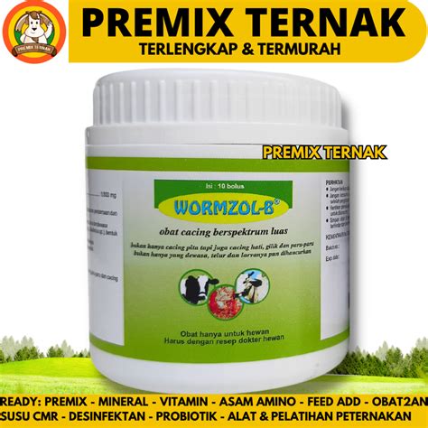 Jual WORMZOL B 10 BOLUS POT Obat Cacing Cacingan Sapi Kerbau Kuda