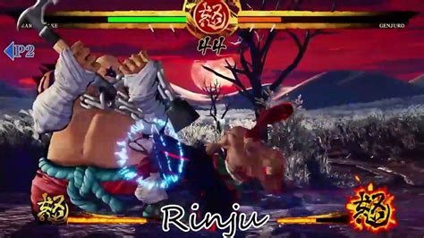 Samurai Shodown Earthquake Vs Genjuro Incredible Katon Ninjutsu With No