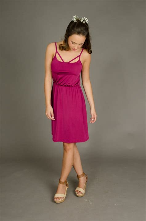 Purple spaghetti Strap dress mini dress sleeveles by TaliStudio222