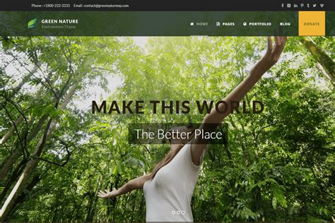 Green Nature - Environmental HTML Template Free Download