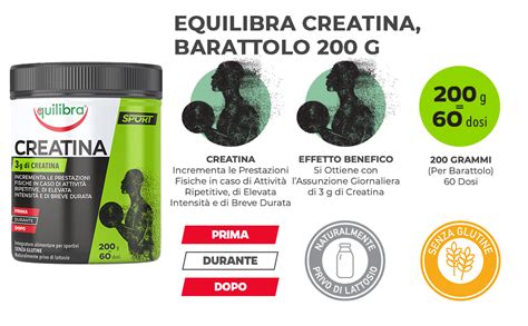 Equilibra Integratori Alimentari Creatina Integratore Per Sportivi A