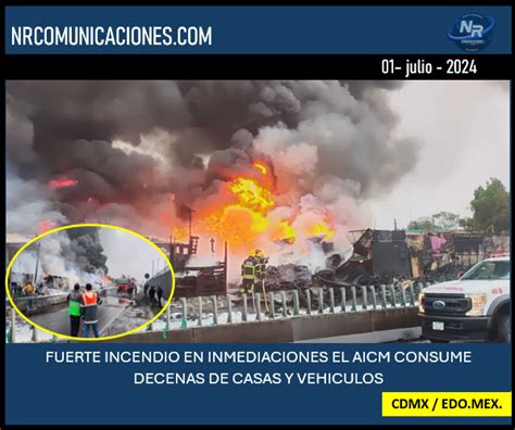 Fuerte Incendio Consume Decenas De Viviendas En Limites De La CDMX Y