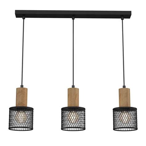 Lampa Wisz Ca Yrandol Czarny Drewniany Druciane Klosze Loft Pkt