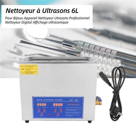 Luloboutique Nettoyeur A Ultrasons 6L Avec Chauffage Professionnel En